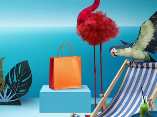 Visuel estival pour e-commerce B2B : un photomontage entre IA et Photoshop